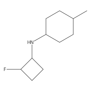 Trans-N-(2-fluorocyclobutyl)-4-methylcyclohexan-1-amine Structure