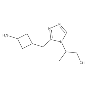2-{3-[(3-aminocyclobutyl)methyl]-4H-1,2,4-triazol-4-yl}propan-1-ol结构式