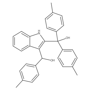 (3-(Hydroxy(p-tolyl)methyl)-1H-indol-2-yl)di-p-tolylmethanol Structure