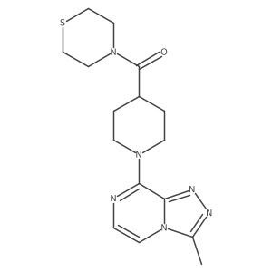 4-(1-{3-Methyl-[1,2,4]triazolo[4,3-a]pyrazin-8-yl}piperidine-4-carbonyl)thiomorpholine Structure