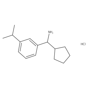 Cyclopentyl[3-(propan-2-yl)phenyl]methanamine hydrochloride Structure