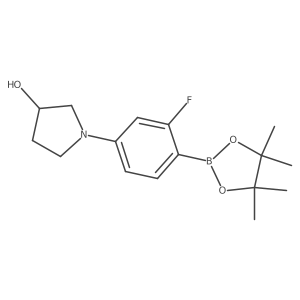 (3R)-1-[3-fluoro-4-(4,4,5,5-tetramethyl-1,3,2-dioxaborolan-2-yl)phenyl]pyrrolidin-3-ol Structure