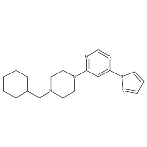 4-[4-(cyclohexylmethyl)piperazin-1-yl]-6-(1H-pyrazol-1-yl)pyrimidine结构式