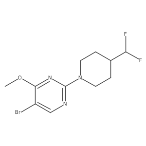 5-Bromo-2-[4-(difluoromethyl)piperidin-1-yl]-4-methoxypyrimidine结构式