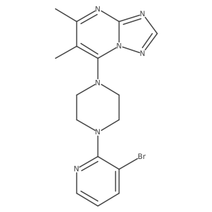 1-(3-Bromopyridin-2-yl)-4-{5,6-dimethyl-[1,2,4]triazolo[1,5-a]pyrimidin-7-yl}piperazine Structure
