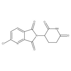 3-{2-chloro-5,7-dioxo-5H,6H,7H-pyrrolo[3,4-b]pyridin-6-yl}piperidine-2,6-dione结构式