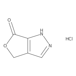 2H,4H,6H-furo[3,4-c]pyrazol-6-one hydrochloride结构式