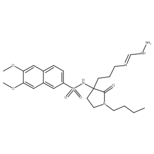 2-Naphthalenesulfonamide, N-[3-[3-[(aminoiminomethyl)amino]propyl]-1-butyl-2-oxo-3-pyrrolidinyl]-6,7-dimethoxy- Structure
