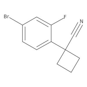 1-(4-Bromo-2-fluorophenyl)cyclobutanecarbonitrile Structure