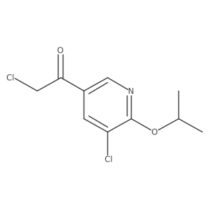2-Chloro-1-(5-chloro-6-isopropoxypyridin-3-yl)ethan-1-one结构式