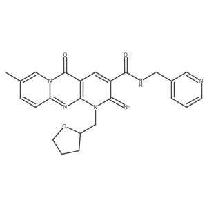 2-imino-8-methyl-5-oxo-N-(pyridin-3-ylmethyl)-1-(tetrahydrofuran-2-ylmethyl)-1,5-dihydro-2H-dipyrido[1,2-a:2',3'-d]pyrimidine-3-carboxamide Structure