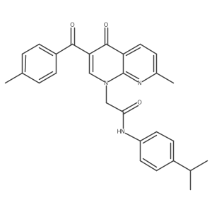 N-(4-isopropylphenyl)-2-(7-methyl-3-(4-methylbenzoyl)-4-oxo-1,8-naphthyridin-1(4H)-yl)acetamide Structure
