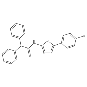 N-(5-(4-bromophenyl)-1,3,4-oxadiazol-2-yl)-2,2-diphenylacetamide结构式