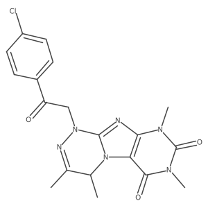 1-[2-(4-chlorophenyl)-2-oxoethyl]-3,4,7,9-tetramethyl-4H-purino[8,7-c][1,2,4]triazine-6,8-dione结构式