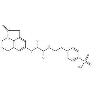 N1-(2-oxo-2,4,5,6-tetrahydro-1H-pyrrolo[3,2,1-ij]quinolin-8-yl)-N2-(4-sulfamoylphenethyl)oxalamide结构式