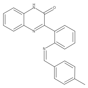 (E)-3-(2-((4-methylbenzylidene)amino)phenyl)quinoxalin-2(1H)-one结构式