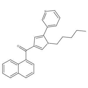 naphthalen-1-yl(1-pentyl-5-(pyridin-3-yl)-1H-pyrrol-3-yl)methanone结构式