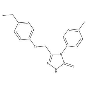 5-((4-Ethylphenoxy)methyl)-4-(p-tolyl)-4H-1,2,4-triazole-3-thiol Structure