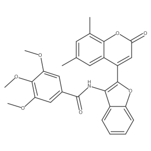 N-[2-(6,8-dimethyl-2-oxo-2H-chromen-4-yl)-1-benzofuran-3-yl]-3,4,5-trimethoxybenzamide Structure