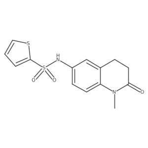 N-(1-methyl-2-oxo-1,2,3,4-tetrahydroquinolin-6-yl)thiophene-2-sulfonamide结构式
