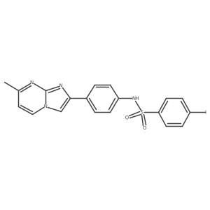 4-iodo-N-(4-(7-methylimidazo[1,2-a]pyrimidin-2-yl)phenyl)benzenesulfonamide Structure