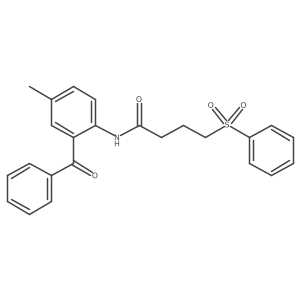 N-(2-benzoyl-4-methylphenyl)-4-(benzenesulfonyl)butanamide结构式