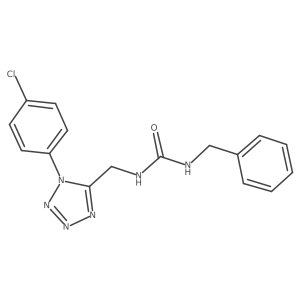 1-benzyl-3-((1-(4-chlorophenyl)-1H-tetrazol-5-yl)methyl)urea Structure