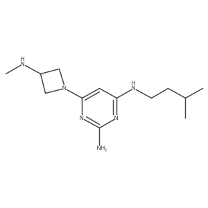 N4-isopentyl-6-(3-(methylamino)azetidin-1-yl)pyrimidine-2,4-diamine结构式