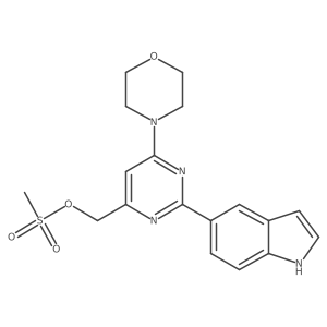 5-[4-(methylsulfonyloxymethyl)-6-morpholin-4-yl-pyrimidin-2-yl]-1H-indole结构式