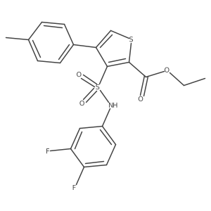Ethyl 3-[(3,4-difluorophenyl)sulfamoyl]-4-(4-methylphenyl)thiophene-2-carboxylate Structure
