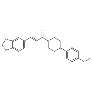 (E)-3-(benzo[d][1,3]dioxol-5-yl)-1-(4-(6-methoxypyridazin-3-yl)piperazin-1-yl)prop-2-en-1-one Structure
