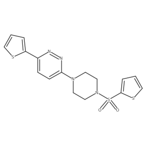 3-(Thiophen-2-yl)-6-(4-(thiophen-2-ylsulfonyl)piperazin-1-yl)pyridazine Structure