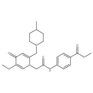 methyl 4-(2-(5-methoxy-2-((4-methylpiperidin-1-yl)methyl)-4-oxopyridin-1(4H)-yl)acetamido)benzoate结构式