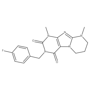 3-[(4-fluorophenyl)methyl]-1,9-dimethyl-7,8-dihydro-6H-purino[7,8-a]pyrimidine-2,4-dione Structure