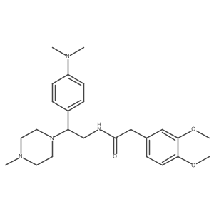 2-(3,4-dimethoxyphenyl)-N-{2-[4-(dimethylamino)phenyl]-2-(4-methylpiperazin-1-yl)ethyl}acetamide Structure