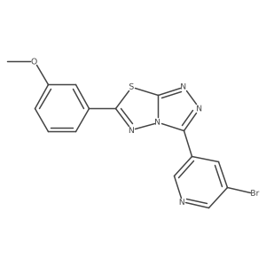 3-(5-Bromo-3-pyridinyl)-6-(3-methoxyphenyl)[1,2,4]triazolo[3,4-b][1,3,4]thiadiazole结构式