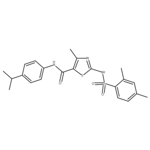 5-Thiazolecarboxamide, 2-[[(2,4-dimethylphenyl)sulfonyl]amino]-4-methyl-N-[4-(1-methylethyl)phenyl]-结构式