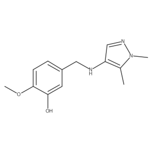 5-{[(1,5-Dimethyl-1H-pyrazol-4-YL)amino]methyl}-2-methoxyphenol Structure