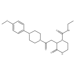 N-ethyl-2-{2-[4-(4-methoxyphenyl)piperazin-1-yl]-2-oxoethyl}-3-oxopiperazine-1-carboxamide Structure