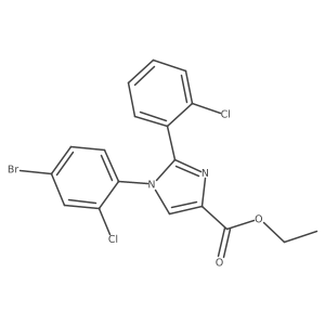 1-(4-bromo-2-chlorophenyl)-2-(2-chlorophenyl)-1H-imidazole-4-carboxylic acid ethyl ester结构式