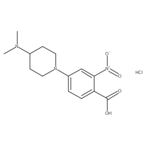 4-[4-(Dimethylamino)piperidin-1-yl]-2-nitrobenzoic acid;hydrochloride Structure