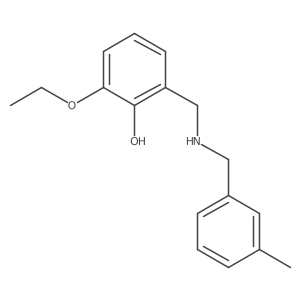 2-Ethoxy-6-[[[(3-methylphenyl)methyl]amino]methyl]phenol结构式