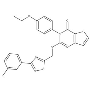 3-(4-ethoxyphenyl)-2-({[3-(3-methylphenyl)-1,2,4-oxadiazol-5-yl]methyl}sulfanyl)-3H,4H-thieno[3,2-d]pyrimidin-4-one Structure