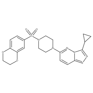 3-Cyclopropyl-6-(4-((2,3-dihydrobenzo[b][1,4]dioxin-6-yl)sulfonyl)piperazin-1-yl)-[1,2,4]triazolo[4,3-b]pyridazine结构式