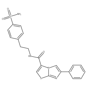 6-phenyl-N-(4-sulfamoylphenethyl)imidazo[2,1-b]thiazole-3-carboxamide结构式