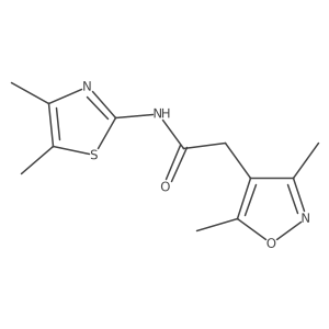 2-(3,5-dimethyl-1,2-oxazol-4-yl)-N-(4,5-dimethyl-1,3-thiazol-2-yl)acetamide Structure