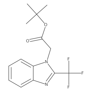 1,1-Dimethylethyl 2-(trifluoromethyl)-1H-benzimidazole-1-acetate结构式