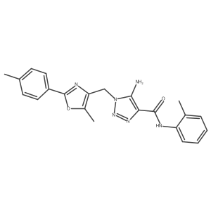 5-amino-1-((5-methyl-2-(p-tolyl)oxazol-4-yl)methyl)-N-(o-tolyl)-1H-1,2,3-triazole-4-carboxamide Structure