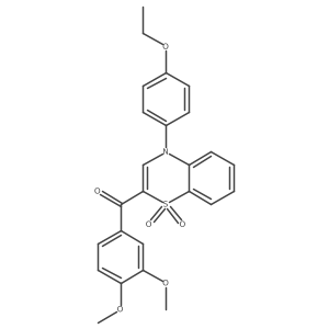 (3,4-dimethoxyphenyl)[4-(4-ethoxyphenyl)-1,1-dioxido-4H-1,4-benzothiazin-2-yl]methanone Structure