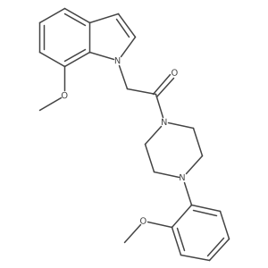2-(7-methoxy-1H-indol-1-yl)-1-[4-(2-methoxyphenyl)piperazin-1-yl]ethanone结构式